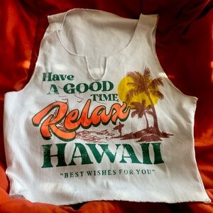 White Relax Hawaii Tank Top